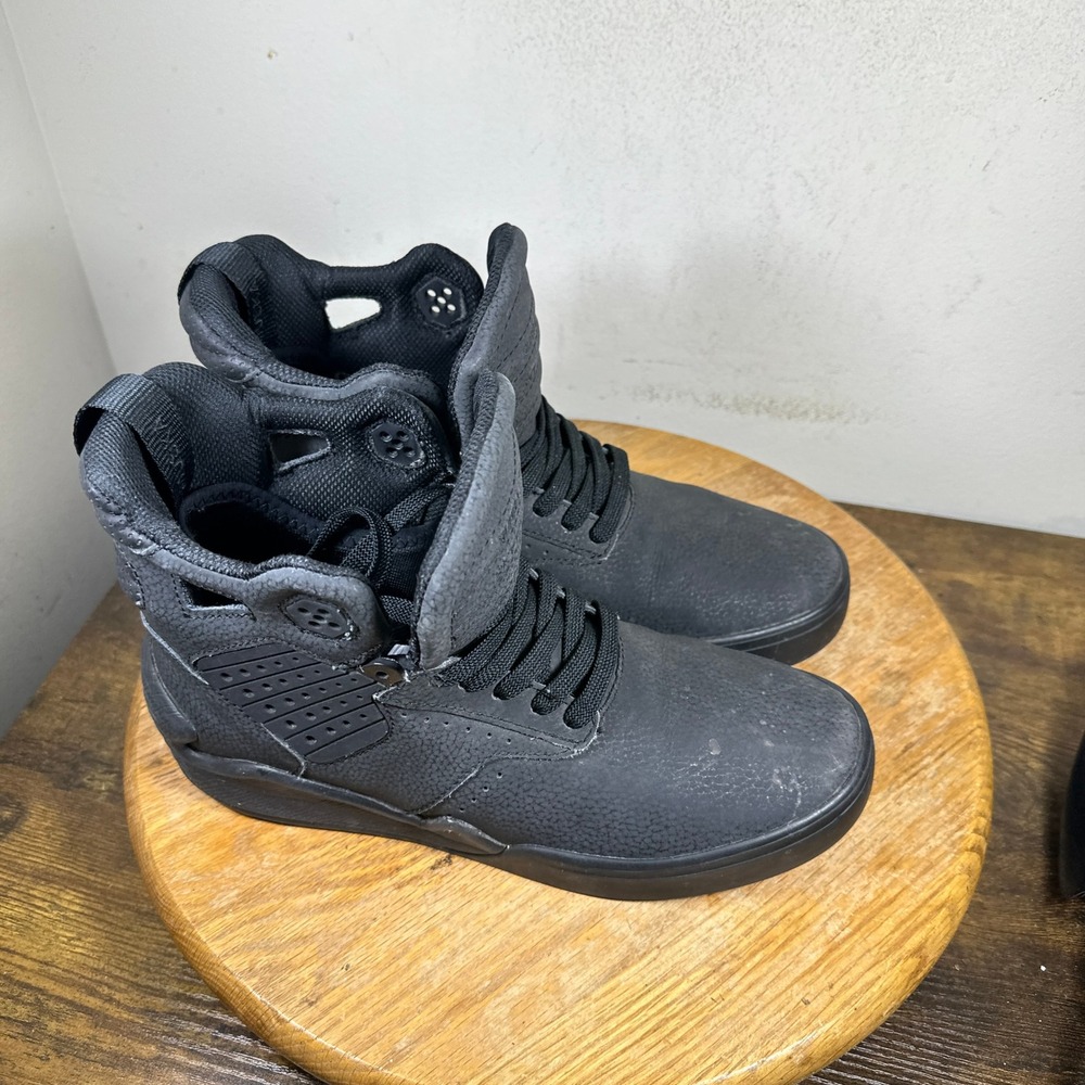 Supra SkyTop III Mens Black High Top Skate Shoes Sneakers Size 7.5 US 40.5 EU